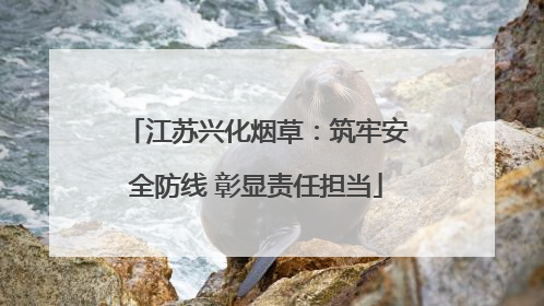 江苏兴化烟草：筑牢安全防线 彰显责任担当