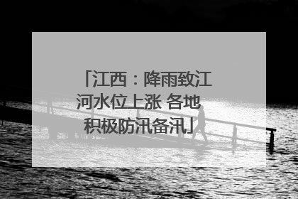 江西：降雨致江河水位上涨 各地积极防汛备汛