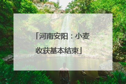 河南安阳：小麦收获基本结束