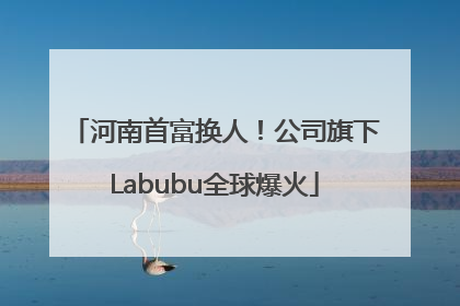 河南首富换人！公司旗下Labubu全球爆火