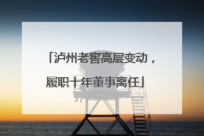 泸州老窖高层变动，履职十年董事离任