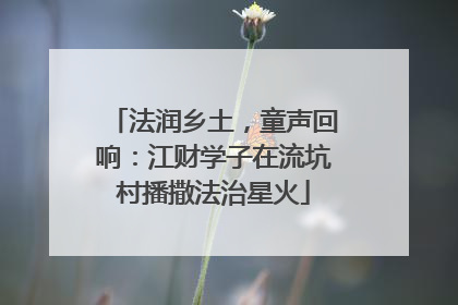 法润乡土，童声回响：江财学子在流坑村播撒法治星火