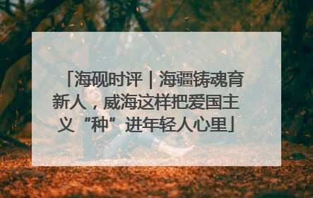 海砚时评｜海疆铸魂育新人，威海这样把爱国主义“种”进年轻人心里