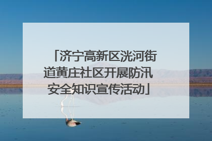 济宁高新区洸河街道黄庄社区开展防汛安全知识宣传活动
