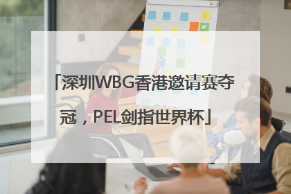 深圳WBG香港邀请赛夺冠，PEL剑指世界杯