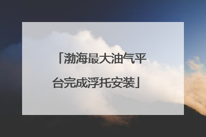 渤海最大油气平台完成浮托安装