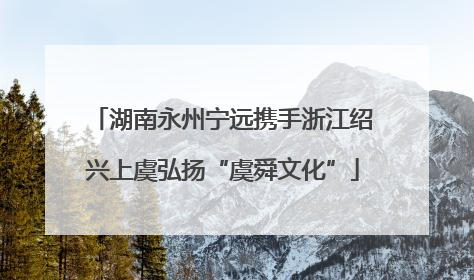 湖南永州宁远携手浙江绍兴上虞弘扬“虞舜文化”