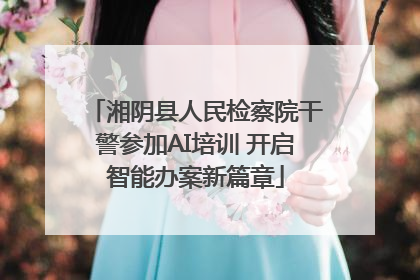 湘阴县人民检察院干警参加AI培训 开启智能办案新篇章
