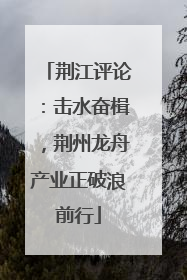荆江评论：击水奋楫，荆州龙舟产业正破浪前行