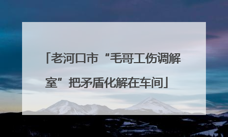 老河口市“毛哥工伤调解室”把矛盾化解在车间