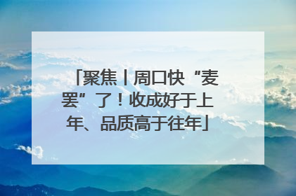 聚焦丨周口快“麦罢”了！收成好于上年、品质高于往年