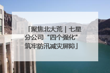 聚焦北大荒｜七星分公司“四个强化”筑牢防汛减灾屏障