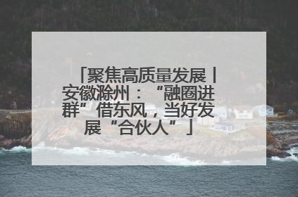 聚焦高质量发展丨安徽滁州：“融圈进群”借东风，当好发展“合伙人”