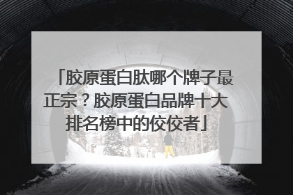 胶原蛋白肽哪个牌子最正宗？胶原蛋白品牌十大排名榜中的佼佼者