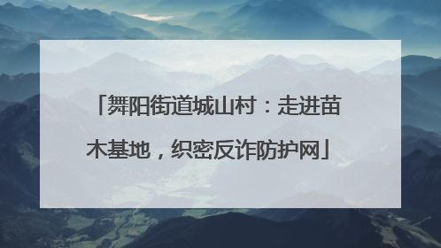 舞阳街道城山村：走进苗木基地，织密反诈防护网