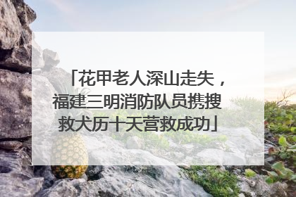 花甲老人深山走失，福建三明消防队员携搜救犬历十天营救成功