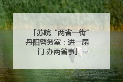 苏皖“两省一街”丹阳警务室：进一扇门 办两省事