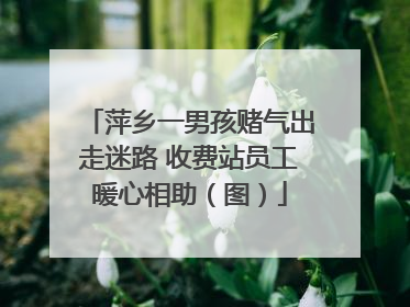 萍乡一男孩赌气出走迷路 收费站员工暖心相助（图）