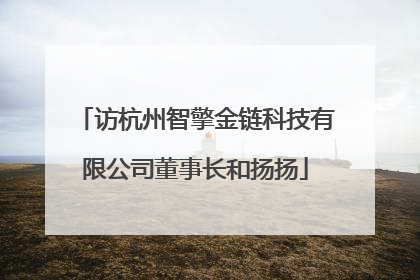 访杭州智擎金链科技有限公司董事长和扬扬