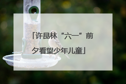 许昆林“六一”前夕看望少年儿童
