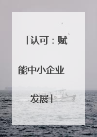 认可：赋能中小企业发展