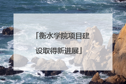 衡水学院项目建设取得新进展