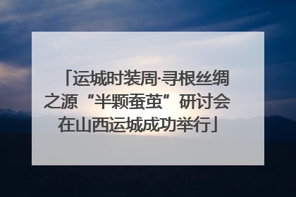 运城时装周·寻根丝绸之源“半颗蚕茧”研讨会在山西运城成功举行