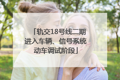 轨交18号线二期进入车辆、信号系统动车调试阶段
