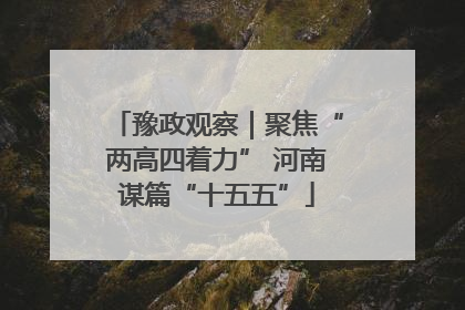 豫政观察｜聚焦“两高四着力” 河南谋篇“十五五”