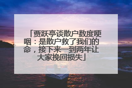 贾跃亭谈散户数度哽咽：是散户救了我们的命，接下来一到两年让大家挽回损失