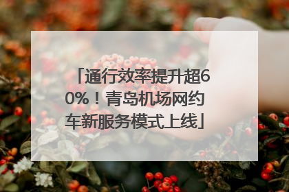 通行效率提升超60%！青岛机场网约车新服务模式上线
