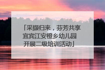 采撷归来，芬芳共享 宜宾江安橙乡幼儿园开展二级培训活动