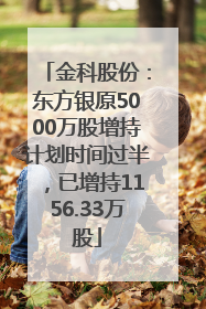 金科股份：东方银原5000万股增持计划时间过半，已增持1156.33万股