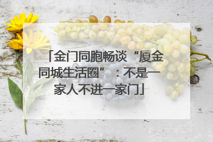 金门同胞畅谈“厦金同城生活圈”：不是一家人不进一家门