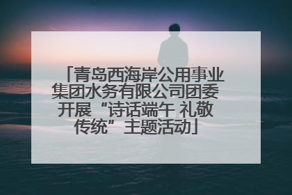 青岛西海岸公用事业集团水务有限公司团委开展“诗话端午 礼敬传统”主题活动