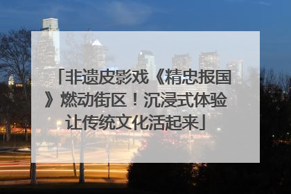 非遗皮影戏《精忠报国》燃动街区！沉浸式体验让传统文化活起来