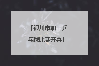 银川市职工乒乓球比赛开幕