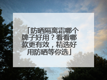 防晒隔离霜哪个牌子好用？看看哪款更有效，精选好用防晒等你选