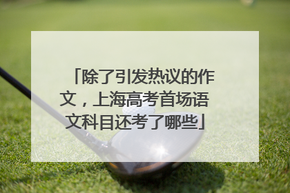 除了引发热议的作文，上海高考首场语文科目还考了哪些