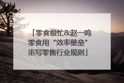 零食很忙&赵一鸣零食用“效率壁垒”重写零售行业规则