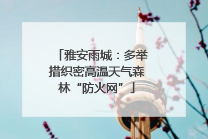 雅安雨城：多举措织密高温天气森林“防火网”