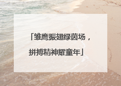 雏鹰振翅绿茵场，拼搏精神耀童年