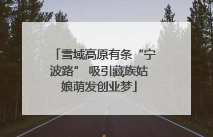 雪域高原有条“宁波路” 吸引藏族姑娘萌发创业梦