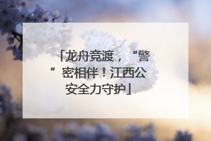 龙舟竞渡，“警”密相伴！江西公安全力守护