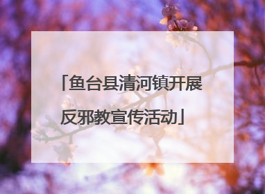鱼台县清河镇开展反邪教宣传活动