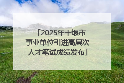 2025年十堰市事业单位引进高层次人才笔试成绩发布