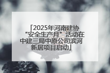 2025年河南建协“安全生产月”活动在中建三局中原公司滨河新居项目启动