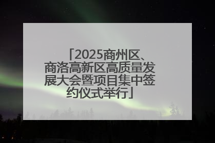 2025商州区、商洛高新区高质量发展大会暨项目集中签约仪式举行