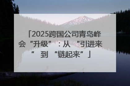 2025跨国公司青岛峰会“升级”：从 “引进来” 到 “链起来”