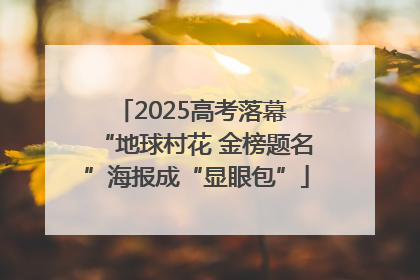 2025高考落幕 “地球村花 金榜题名”海报成“显眼包”